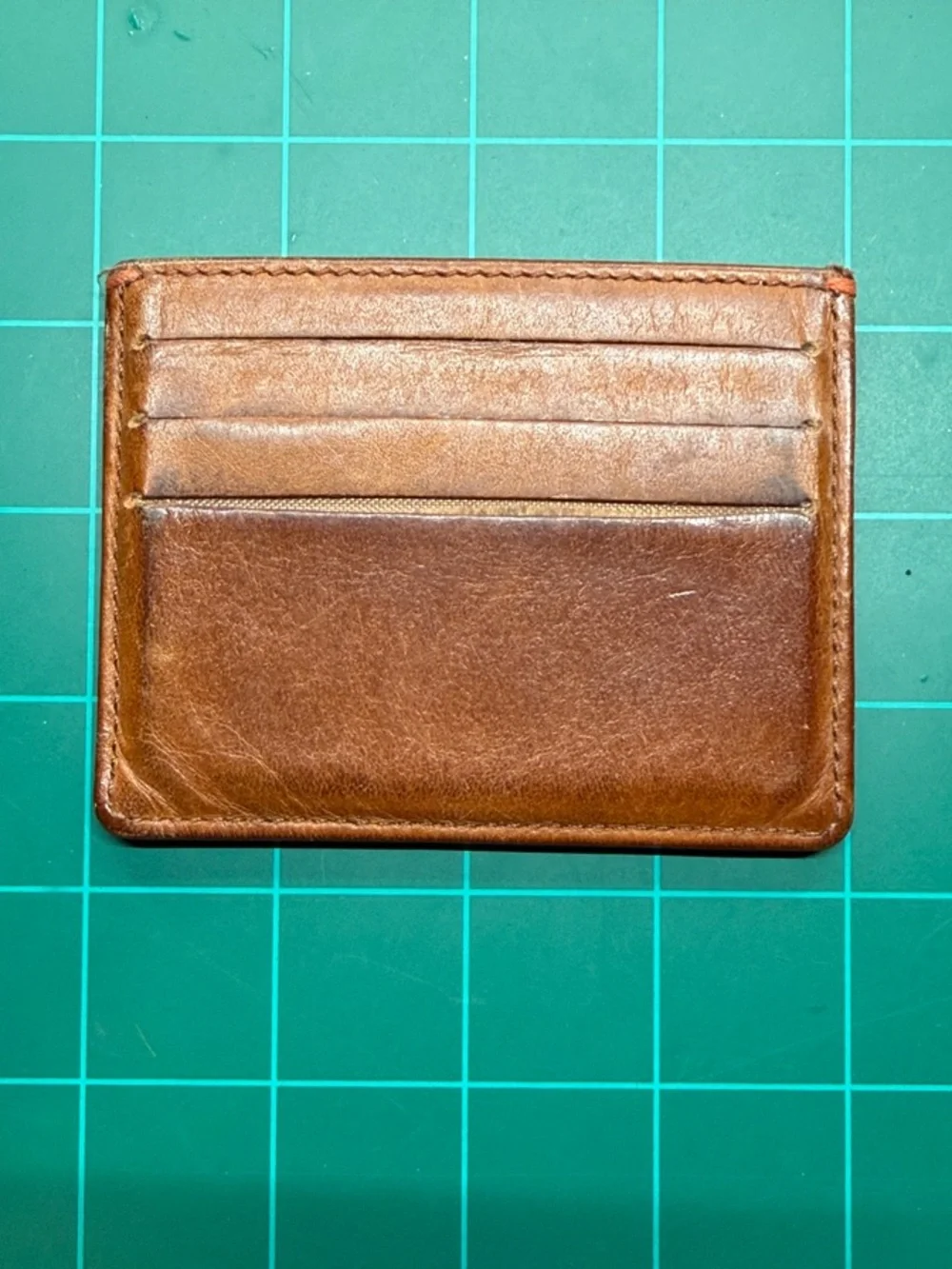 J. Crew Tan Leather Slim Card Holder